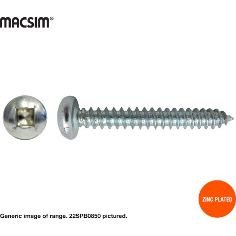 SCREW STS PAN COMB PH/SQ ZINC 6 GA X 1/2 (12MM)